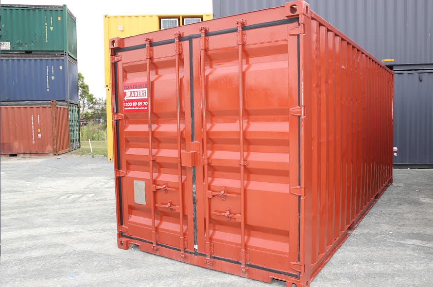 20ft refurbished cargo worthy general purpose shipping container front view from Container Traders