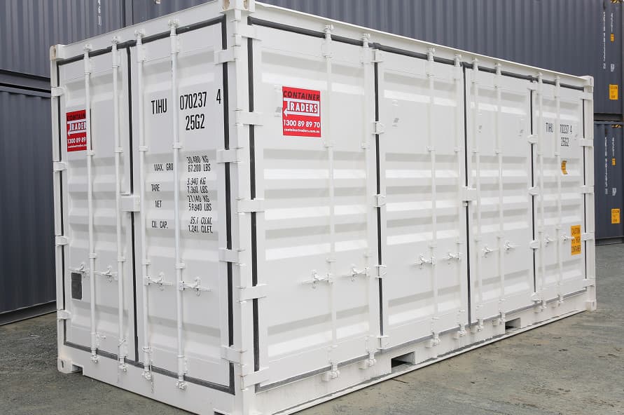 20 ft White Side Opening Shipping Container