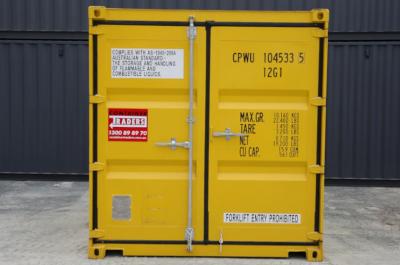 10ft Dangerous Goods Shipping Container from front view from Container Traders