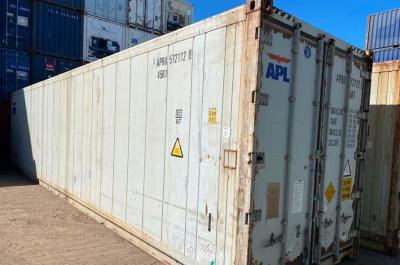 40ft Used Cargo Worthy High Cube Refrigerated Shipping Container side view from Container Traders