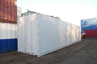 40ft Refurbished Refrigerated Shipping Container side view from Container Traders