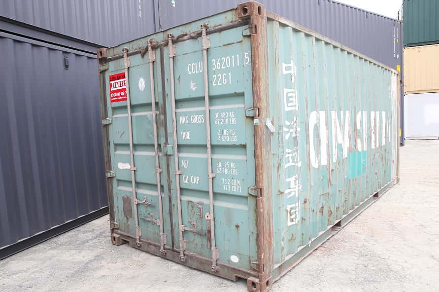 20ft used cargo worthy general purpose shipping container side view from Container Traders