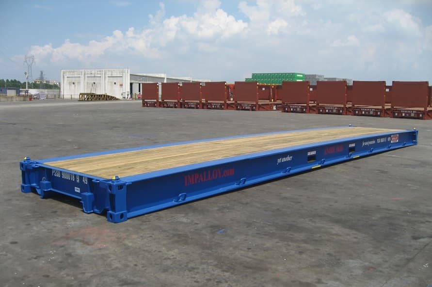 40ft bolster front view from Container Traders