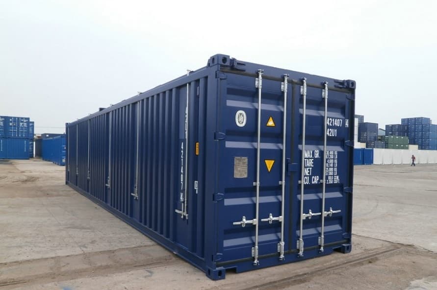 40ft open top shipping container front view from Container Traders