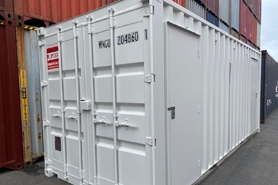 20ft Shipping Container Office in White from Container Traders