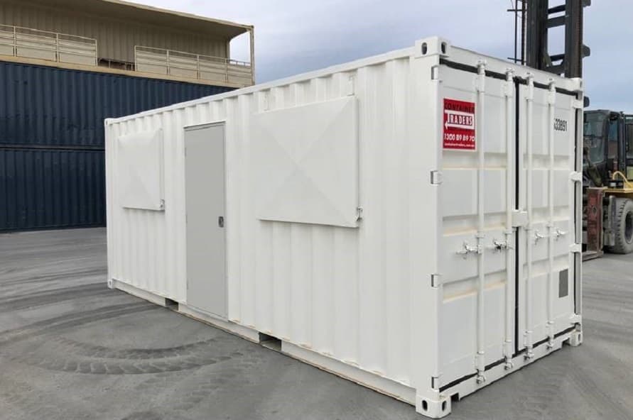 20ft Shipping Container Office in White from Container Traders