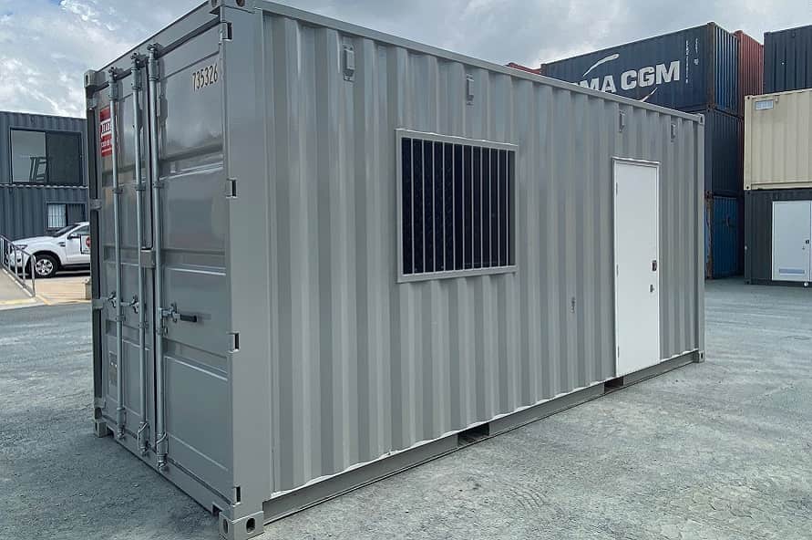 20ft Shipping Container Office in Grey from Container Traders