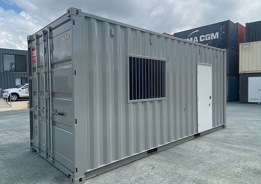 20ft High Cube Office Shipping Container Grey from Container Traders