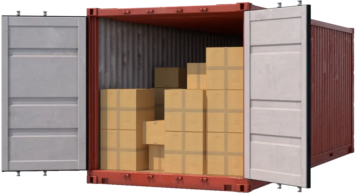 Moving with a shipping container